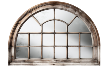 Bow Mirror on a Clear Surface or Transparent Background. Generative AI