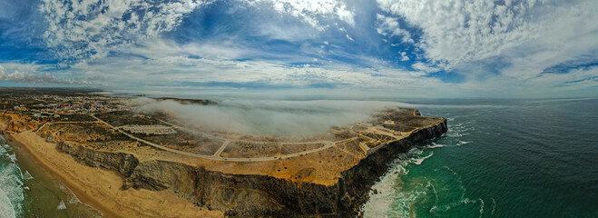 Sagres Fortress, Algarve, Portugal. Aerial drone view