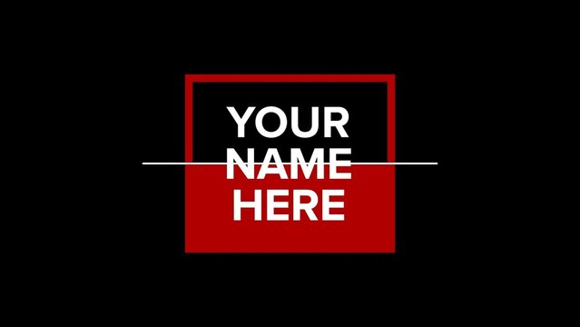 Kinetic Typography Professional Name and Text Reveal template