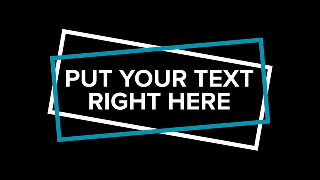 Kinetic Typography Clean Line Animation Text Reveal