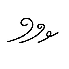 hand drawn wind icon
