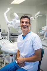 Fototapeta premium A dentist in a modern dental clinic. Generative AI