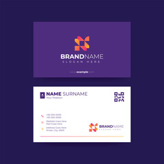 Orange Red Gradient Multi-Color Business Card Design Template