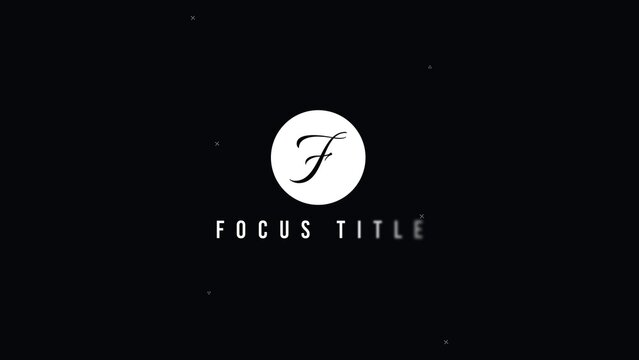 Corporate Focus Logo And Title Intro Title