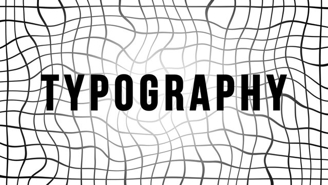 Modern Typography Wiggle Lines title intro