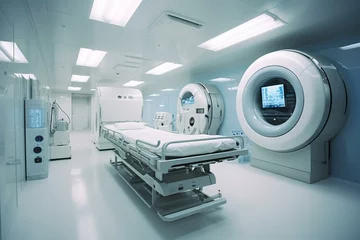 Foto op Aluminium A specialized clinic with high-tech imaging equipment and facilities for creating radioactive medicines. Generative AI © Carter