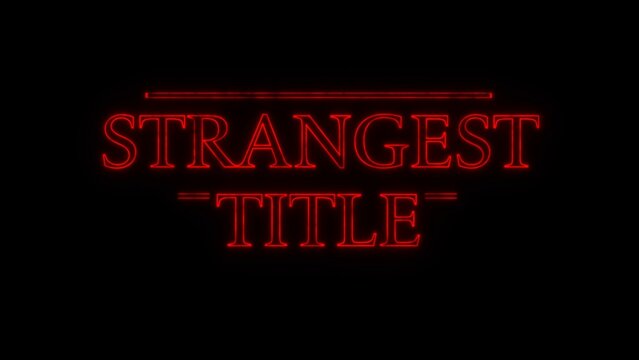 Strangest Title Thing horror Intro Title