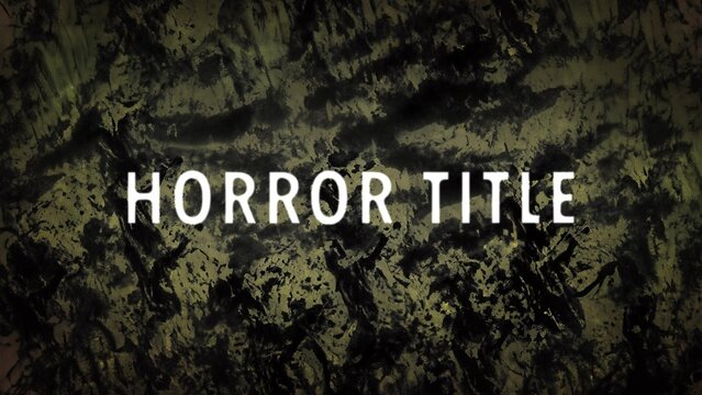 Twitching Dirty horror Scary Title Intro