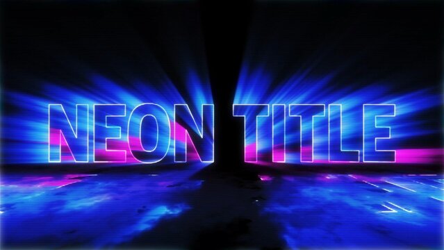 Grungy Neon Underground Title Intro
