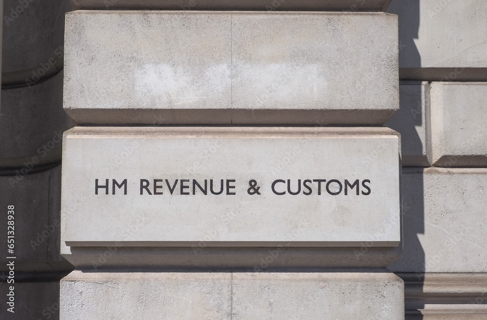 Canvas Prints HM Revenue and Customs sign in London