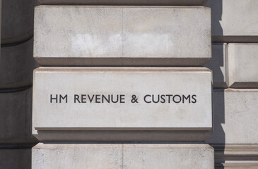 HM Revenue and Customs sign in London