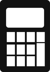 Small calculator icon in filled, thin line, outline and stroke style. Vector of black small calculator vector icons designs can be used for mobile,