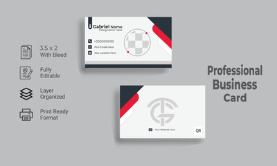 Double-sided modern creative business card  design template.