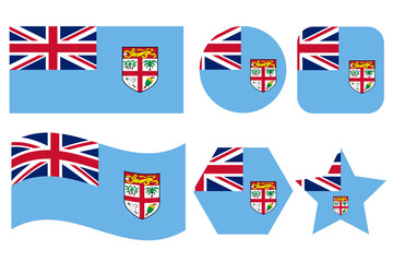 Fiji flag simple illustration for independence day or election