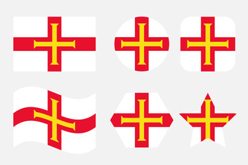 Guernsey flag simple illustration for independence day or election