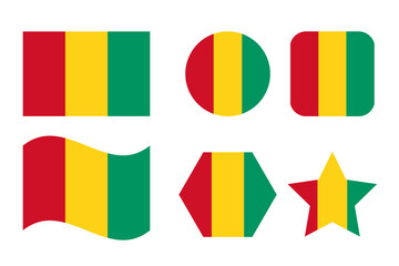 Guinea flag simple illustration for independence day or election