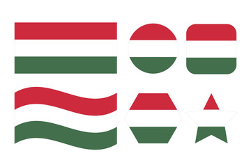 Hungary flag simple illustration for independence day or election