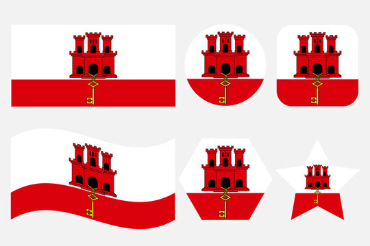 Gibraltar flag simple illustration for independence day or election