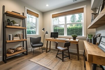 A picture of a home office. Generative AI