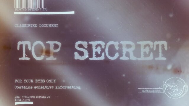 Top Secret Classified Title Animation