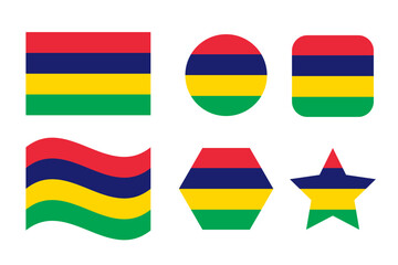 Mauritius flag simple illustration for independence day or election