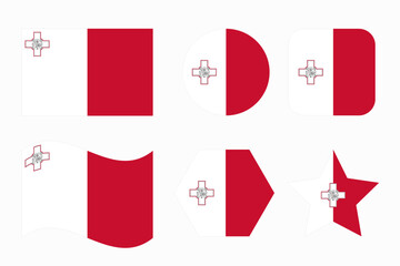 Malta flag simple illustration for independence day or election