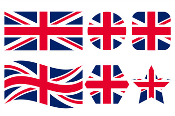United Kingdom of Great Britain flag simple illustration for independence day or election
