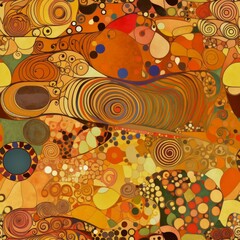 Golden mosaic, Seamless pattern, Golden pattern