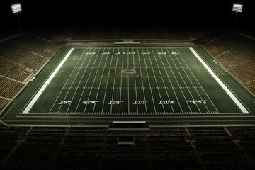 Image: American football field depicted. Generative AI