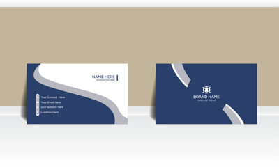 For your corporate business, Modern and Clean Double-Sided Business Card Template, Vector Illustration, Professional Template.