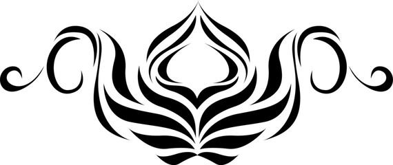 Line abstract tattoo, tattoo illustration, vector on a white background.