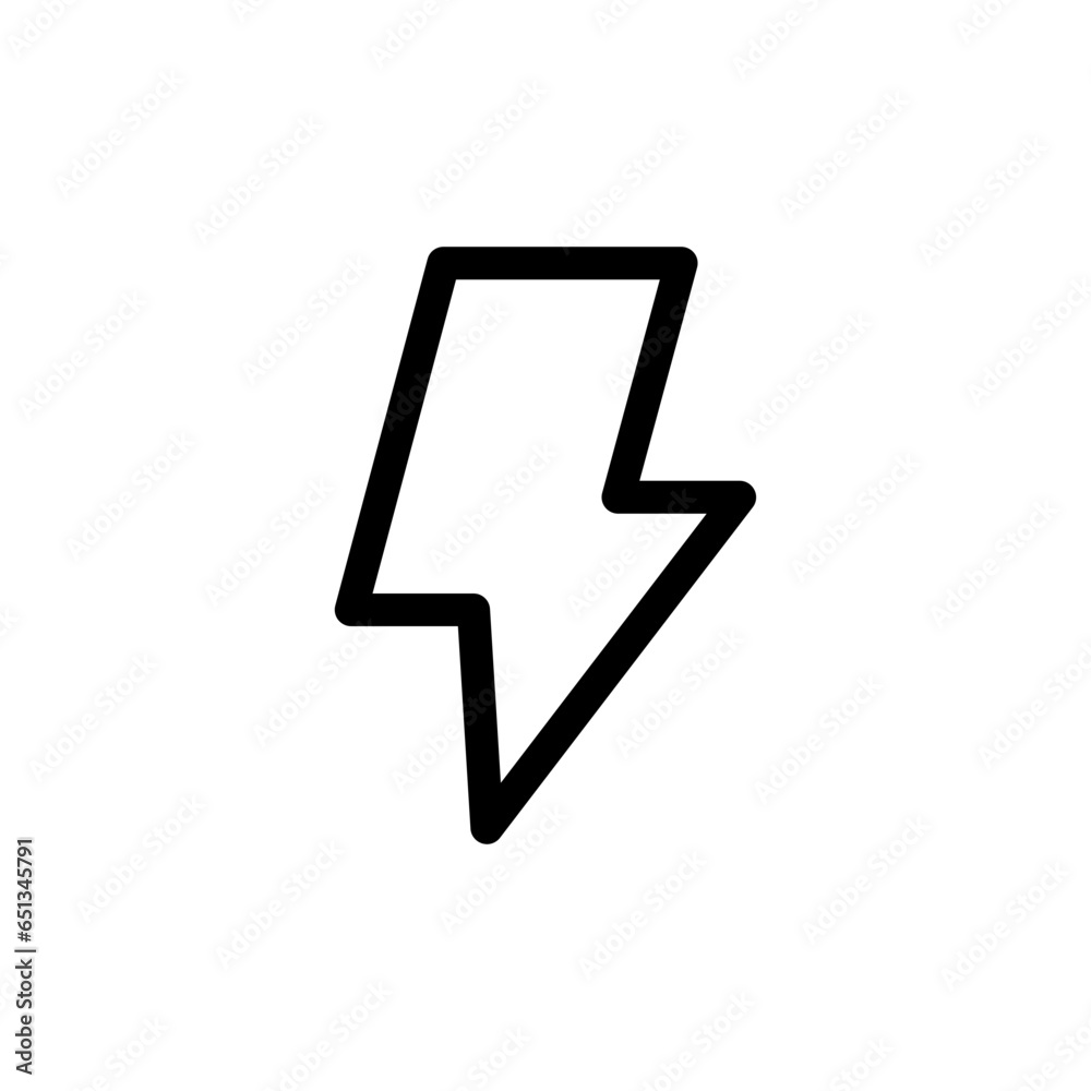 Poster flash thunder power icon, flash lightning bolt icon with thunder bolt - electric power icon symbol -