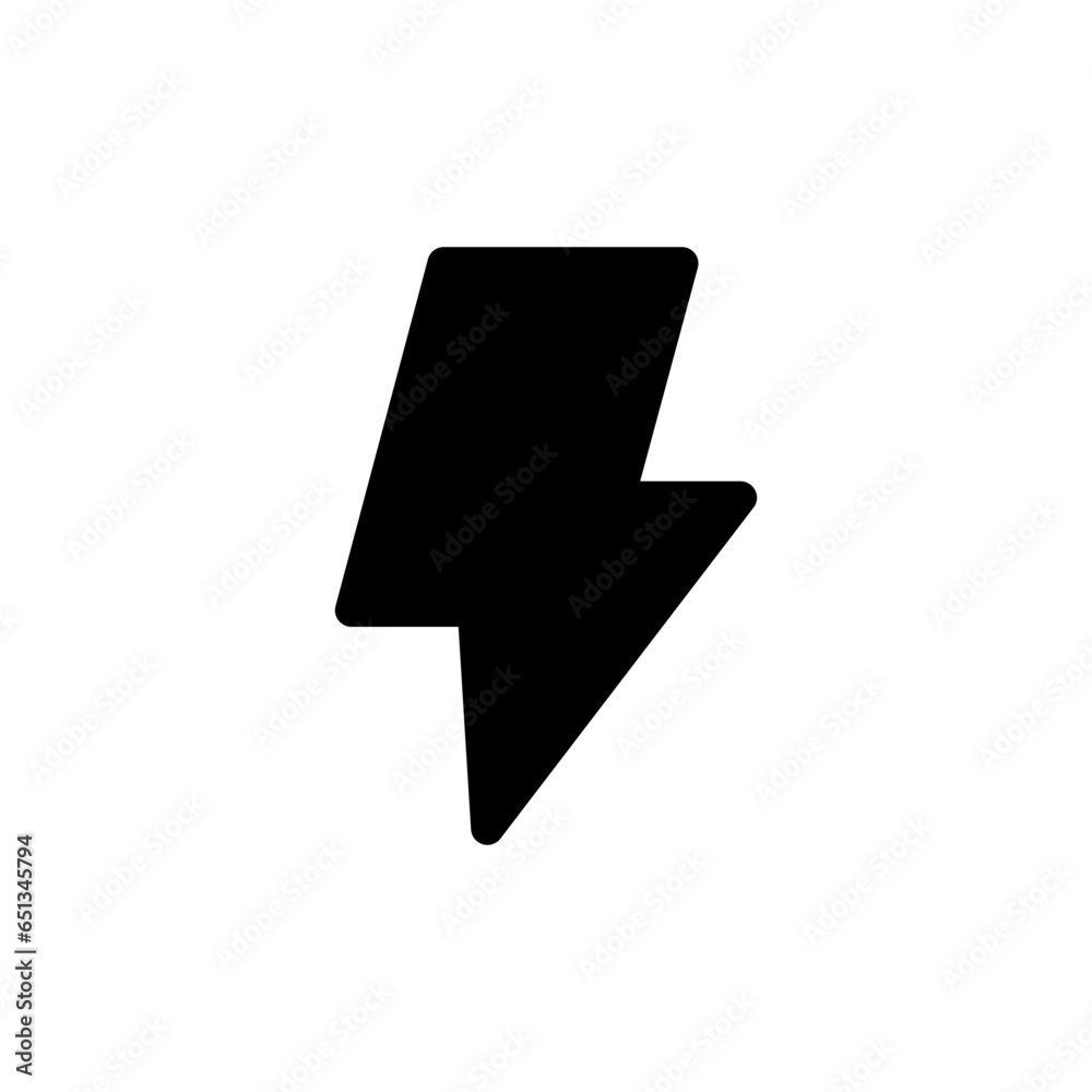 Poster flash thunder power icon, flash lightning bolt icon with thunder bolt - electric power icon symbol -