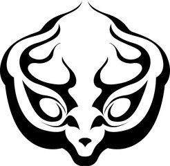 Deer tattoo, tattoo illustration, vector on a white background.