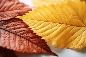 Autumn leaves, macro close-up. Background with selective focus and copy space