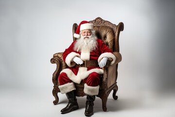 Santa Claus sentado en su sillón