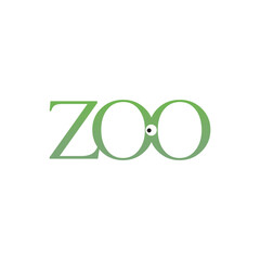 Zoo typography, jungle animal eye business, logo, design, brand identity, flat logo, company, editable, vector