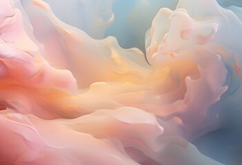 Rococo Dreams: Abstract Cloudscape with Sun and Light