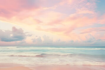 Fototapeta na wymiar Landscape Dreams: Coastal Sunset with Multiple Filter Effects