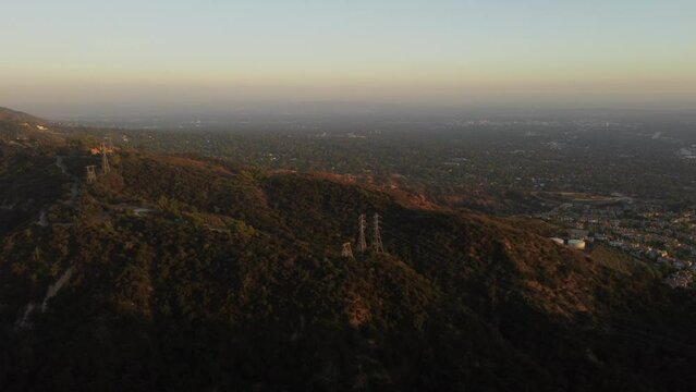 Aerial View of San Gabriel Mountains and Altadena, California