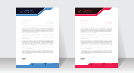 Abstract Corporate Business Style Letterhead Design Vector Template For Your Project. Simple And Clean Print Ready Design,  Simple Modern Creative & Clean business style Letterhead vector template 