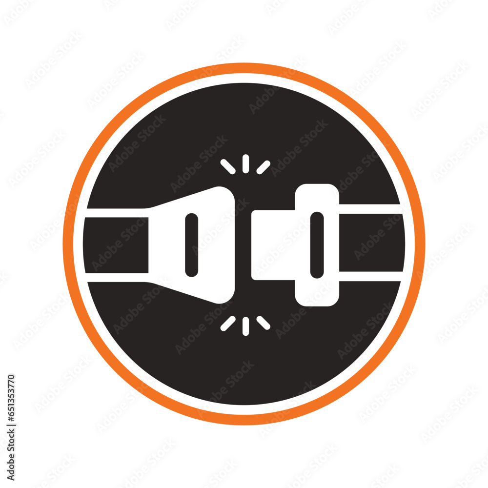 Sticker seat belt logo