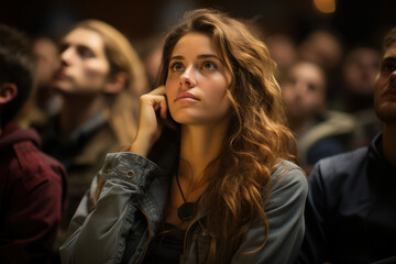 A group of students engaged in an ethics class, exploring moral theories and ethical dilemmas. Generative Ai.