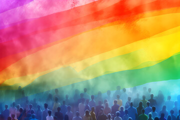 Abstract rainbow background with lgbt people. Background