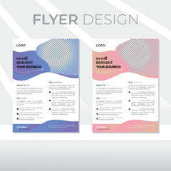 EPS modern digital marketing corporate vector vertical business sale flyer template.