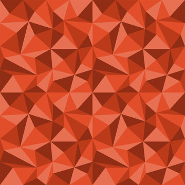 Abstract red geometric seamless pattern with triangles, vector