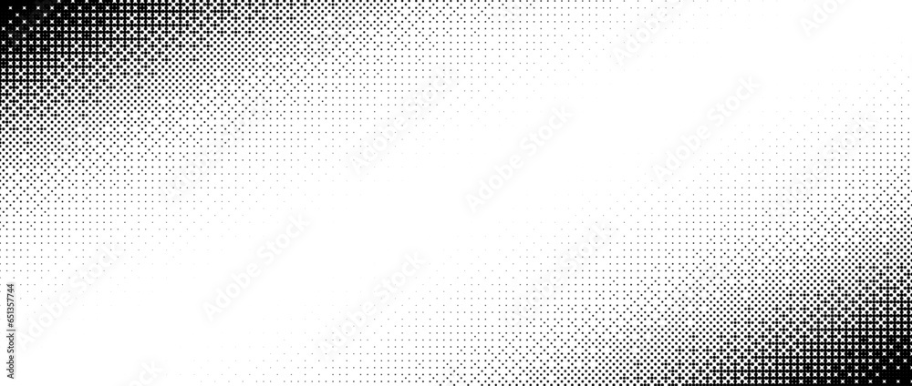 Poster corner halftone texture. dotted gradient pattern background. abstract faded pop art wallpaper. vanis