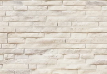 Fototapeten Cream and white brick wall texture background © alauli