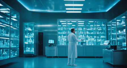 Fototapeta premium Concept of Modern Biological Gene Laboratory