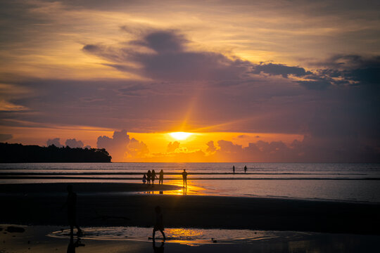 Sunset on the beach. Odiongan, Romblon, Philippines.